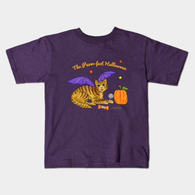 The Purr-fect Halloween Kids T-Shirt by Happy Lines Family